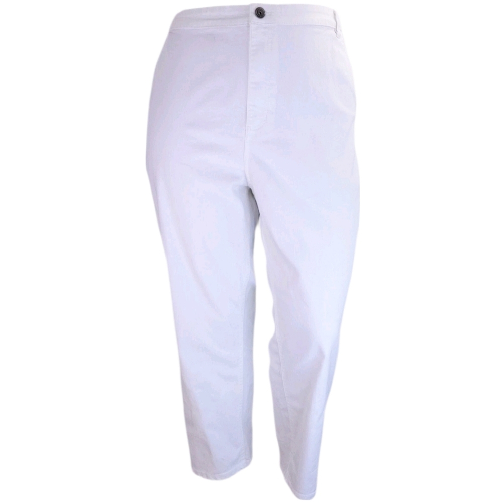 Catherines 5XWP Womens Jegging Jeans White Slim Leg Stretch High Rise Denim NWT